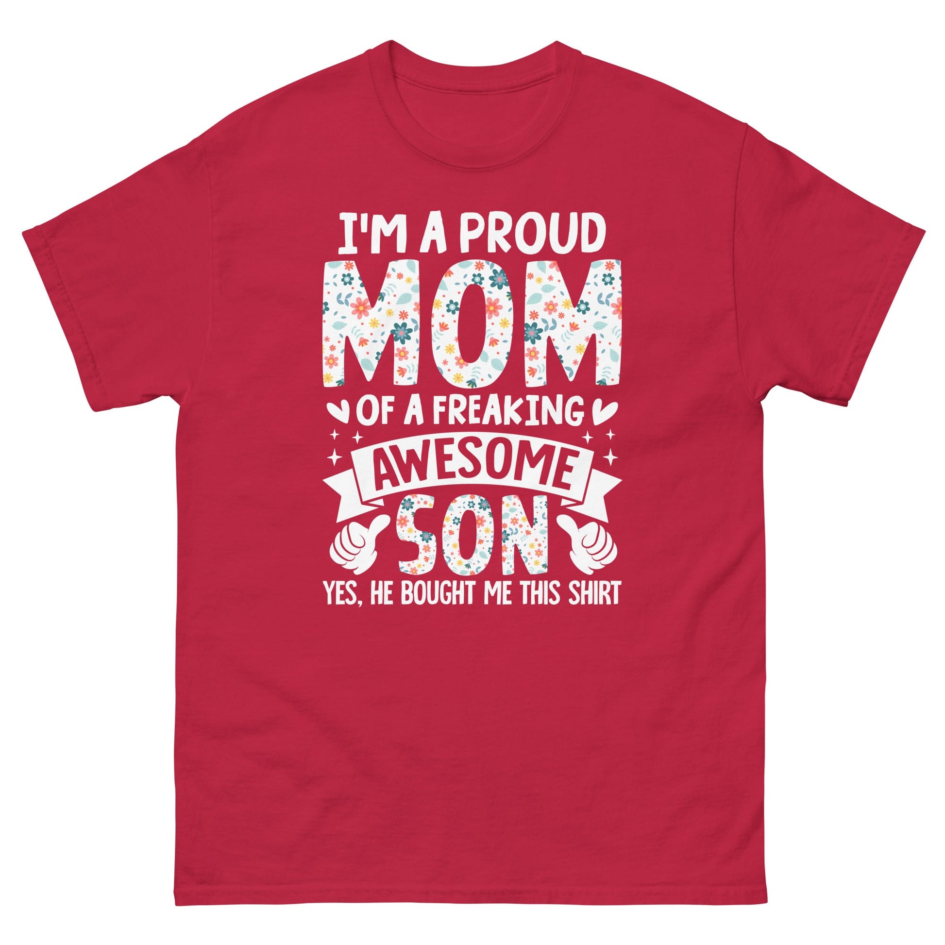 Proud Mum | Mother's Day T-Shirt - Cardinal - T-Shirts Online