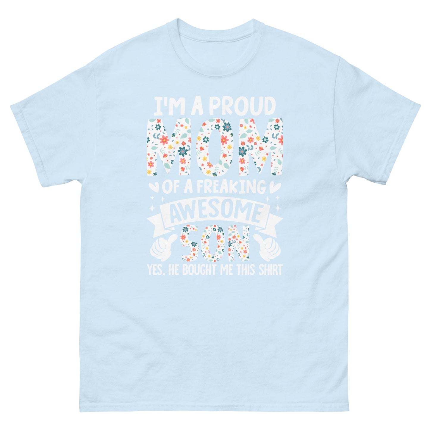 Proud Mum | Mother's Day T-Shirt - Light Blue - T-Shirts Online