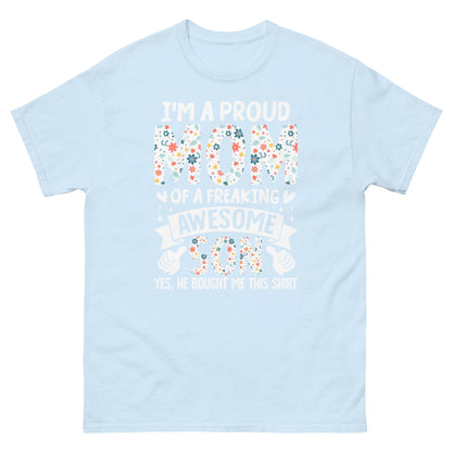 Proud Mum | Mother's Day T-Shirt - Light Blue - T-Shirts Online