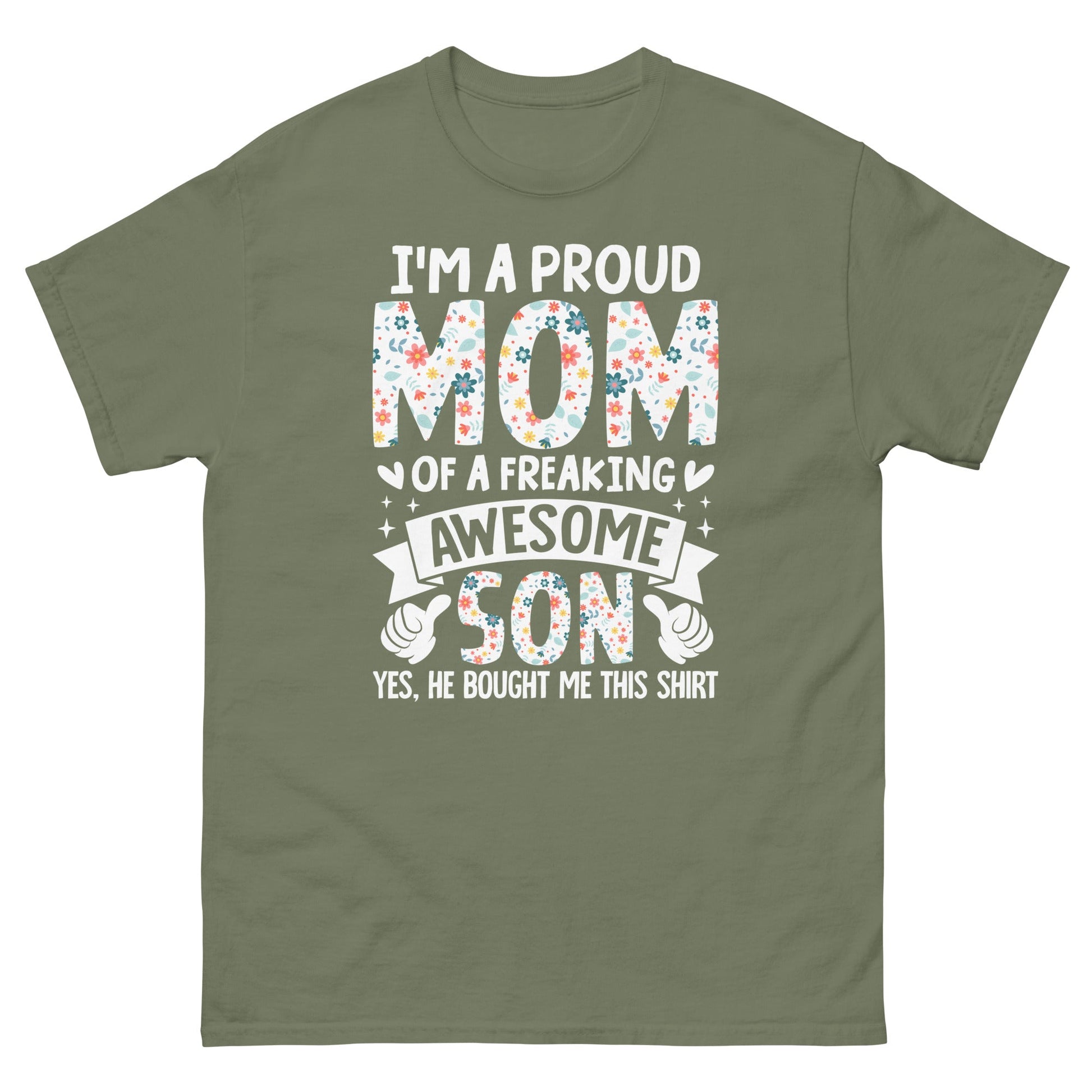 Proud Mum | Mother's Day T-Shirt - Military Green - T-Shirts Online