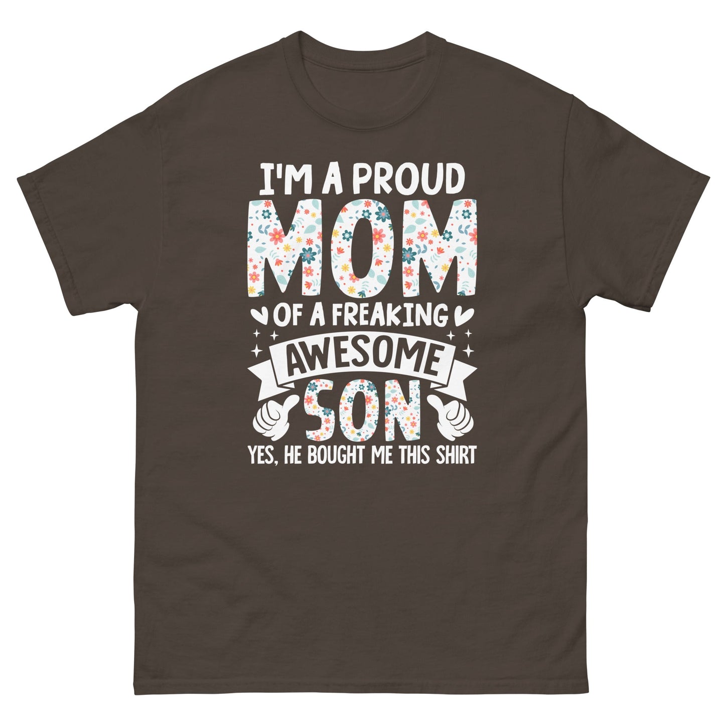 Proud Mum | Mother's Day T-Shirt - Dark Chocolate - T-Shirts Online