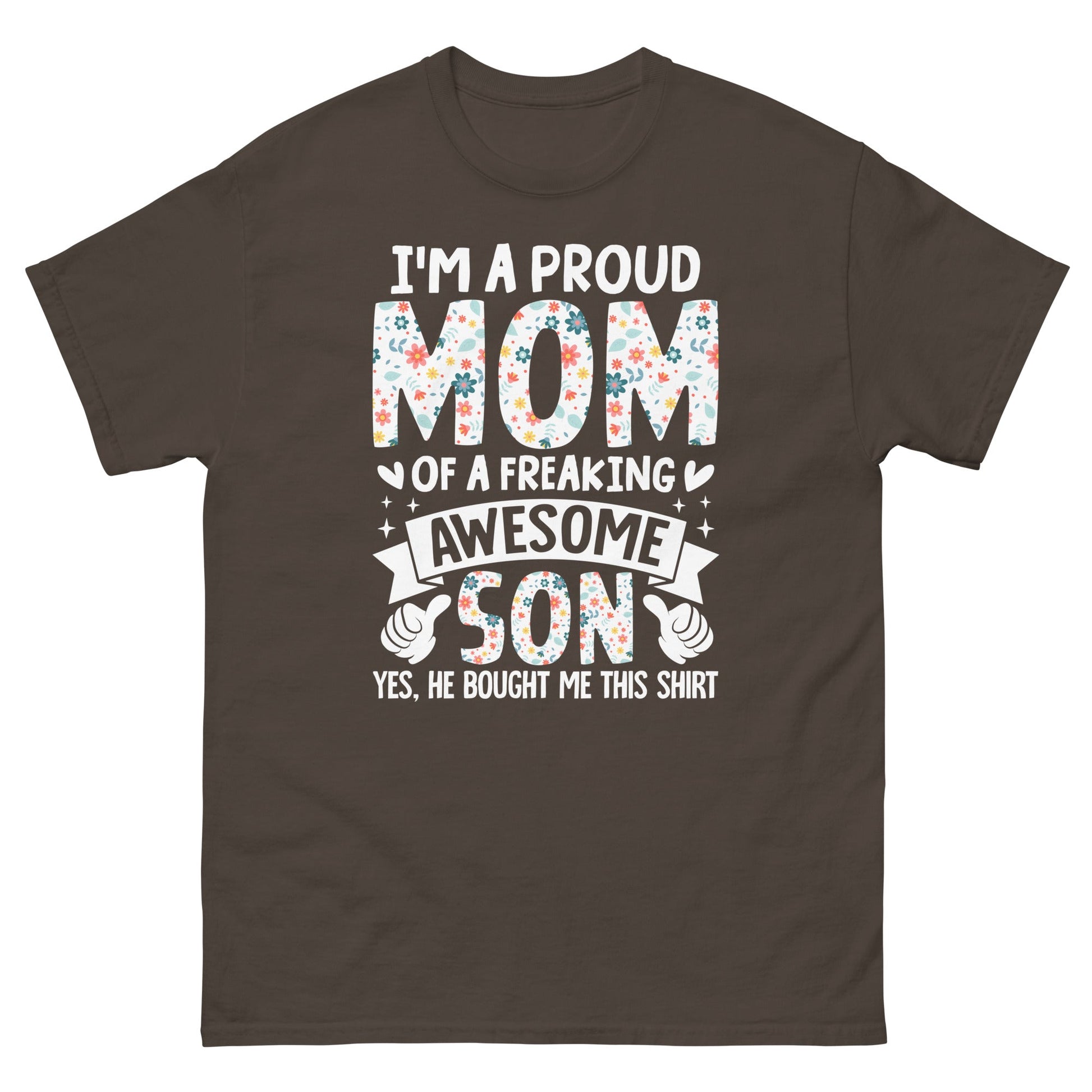 Proud Mum | Mother's Day T-Shirt - Dark Chocolate - T-Shirts Online