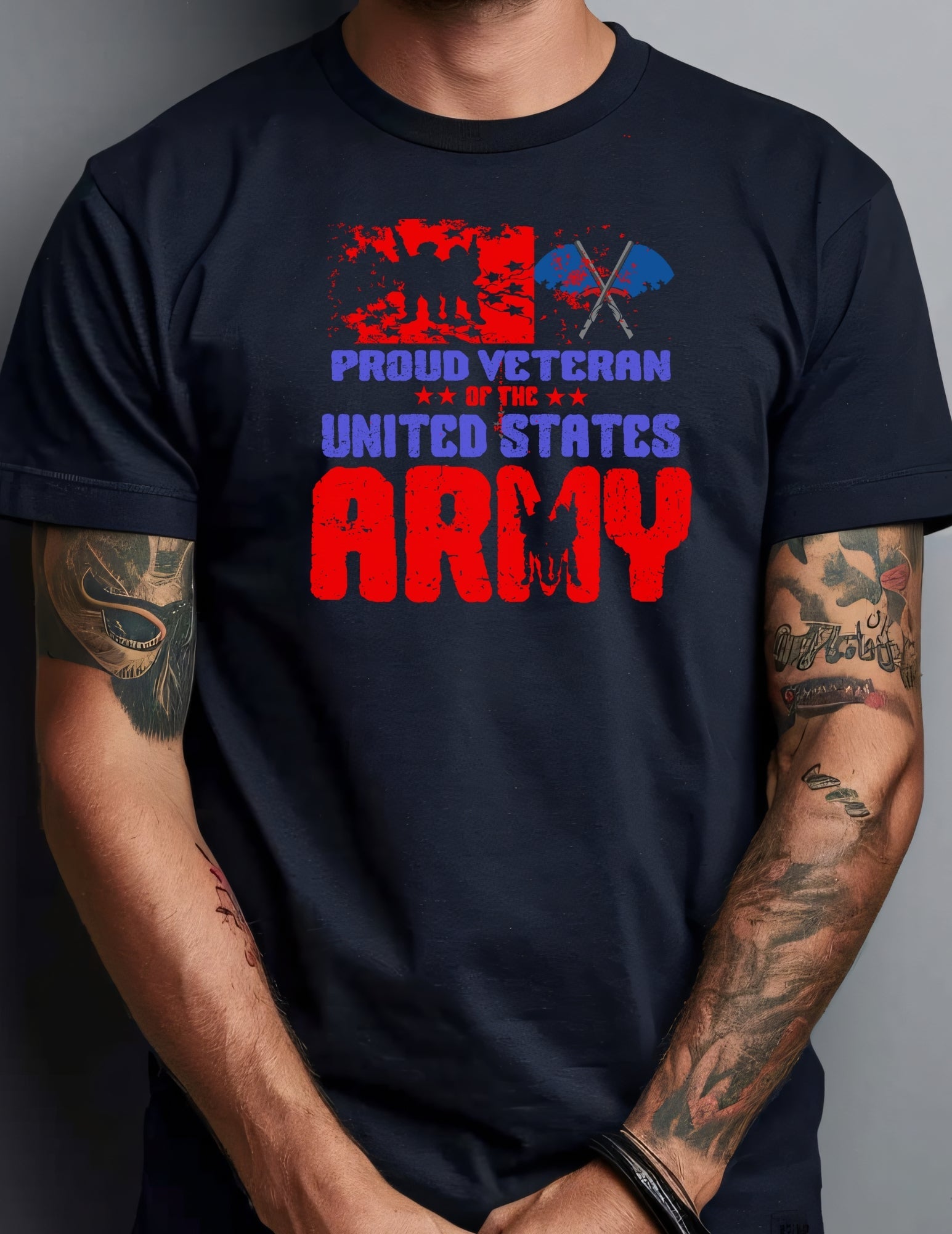 Proud Veteran T-Shirt | Military US Army T-Shirt - Black - T-Shirts Online