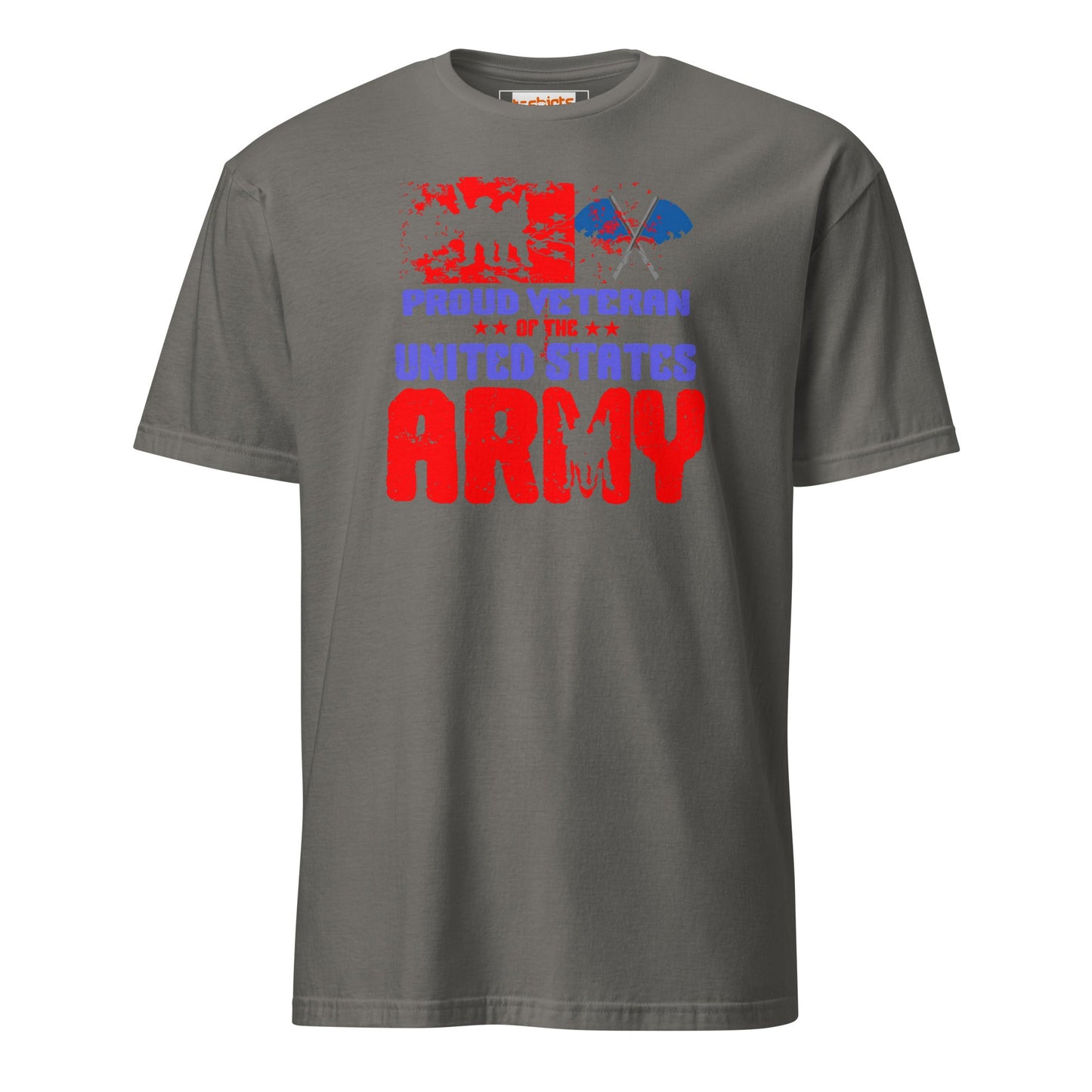 Proud Veteran T-Shirt | Military US Army T-Shirt - Charcoal - T-Shirts Online