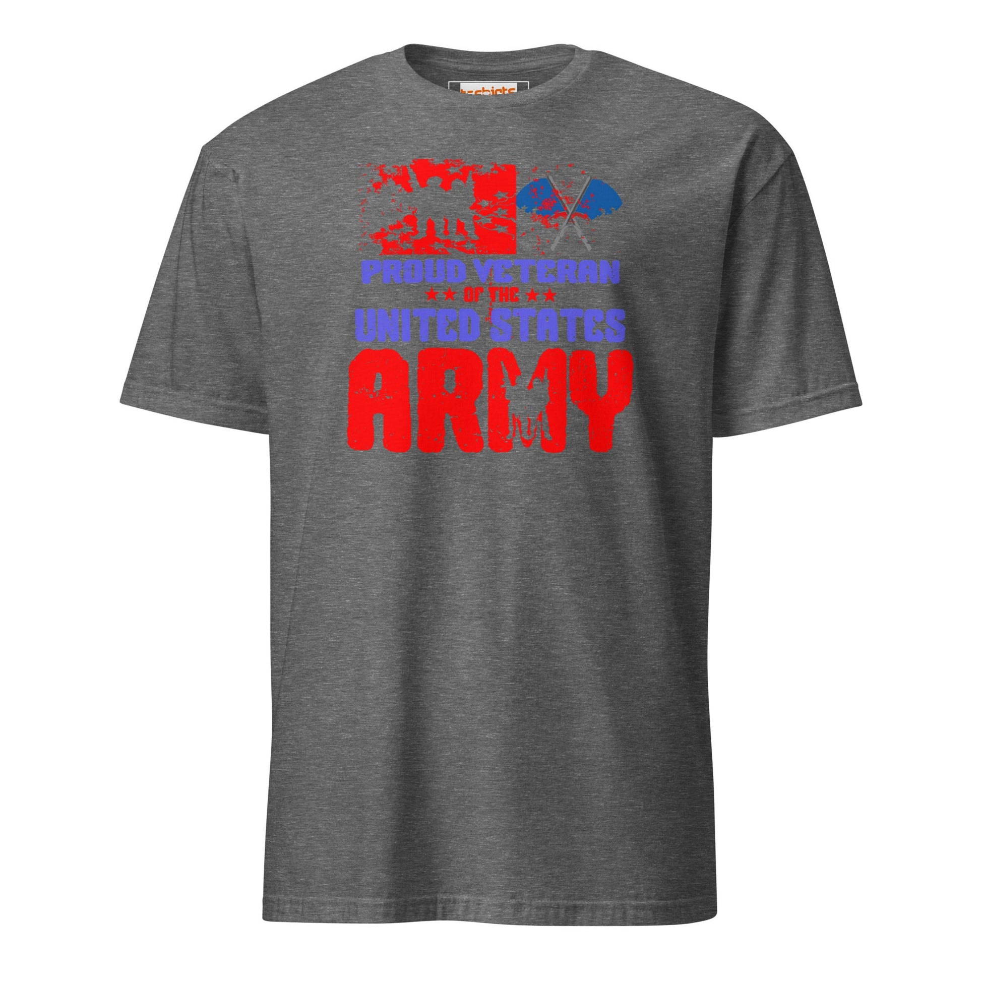 Proud Veteran T-Shirt | Military US Army T-Shirt - Graphite Heather - T-Shirts Online