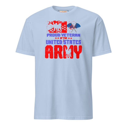 Proud Veteran T-Shirt | Military US Army T-Shirt - Light Blue - T-Shirts Online