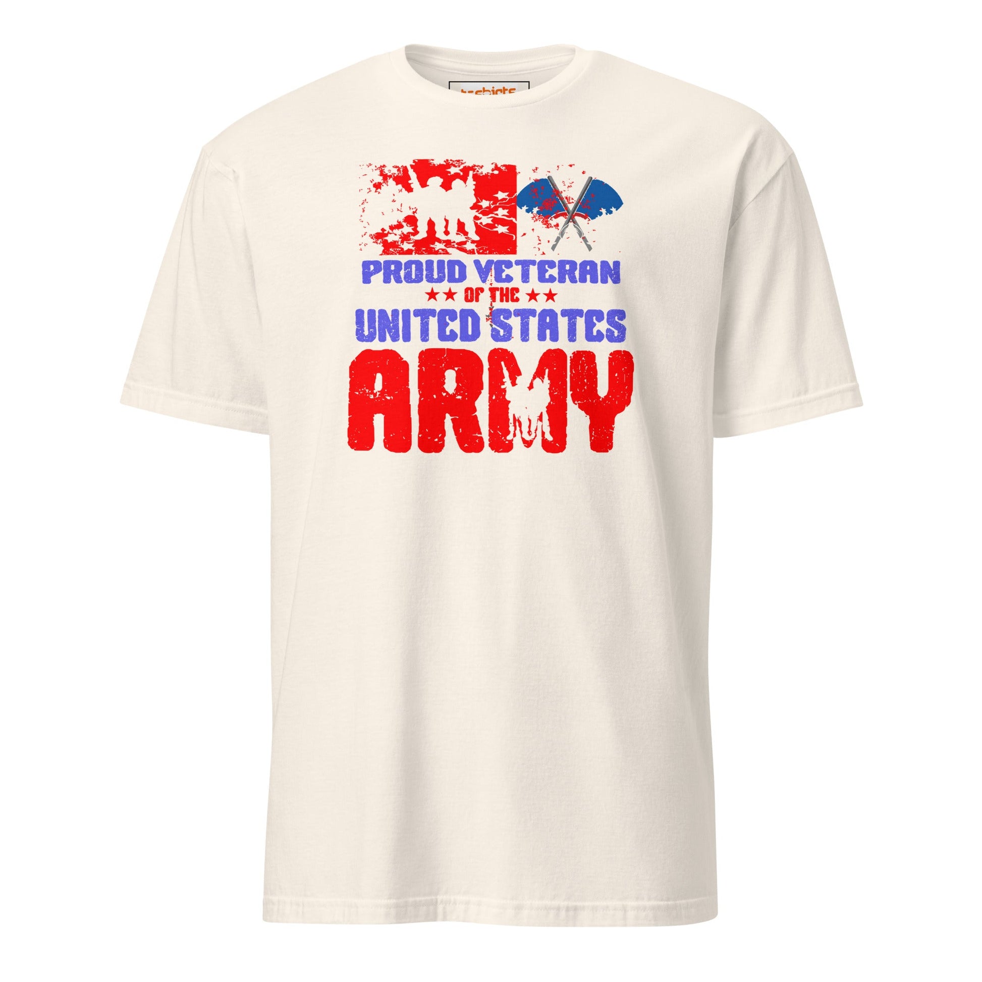 Proud Veteran T-Shirt | Military US Army T-Shirt - Natural - T-Shirts Online