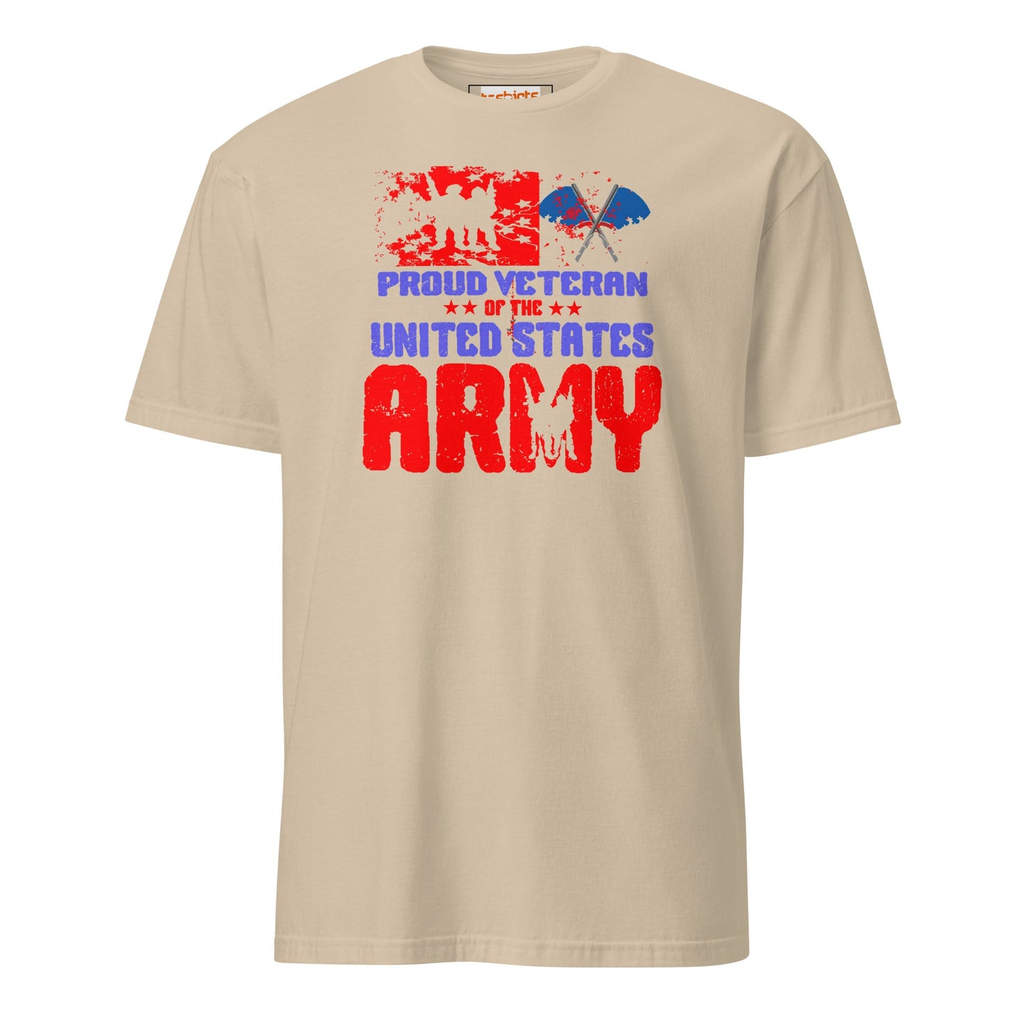 Proud Veteran T-Shirt | Military US Army T-Shirt - Sand - T-Shirts Online