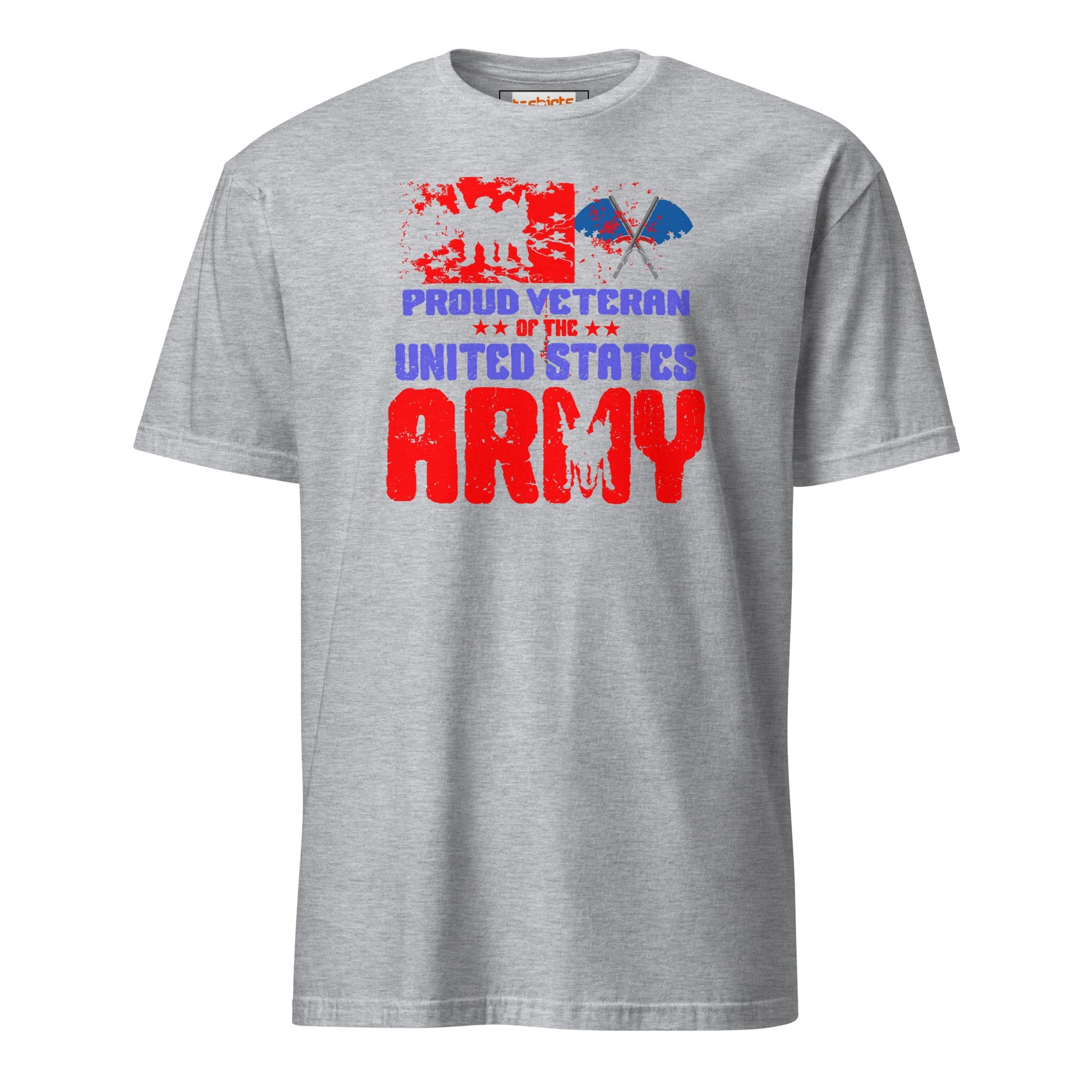 Proud Veteran T-Shirt | Military US Army T-Shirt - Sport Grey - T-Shirts Online