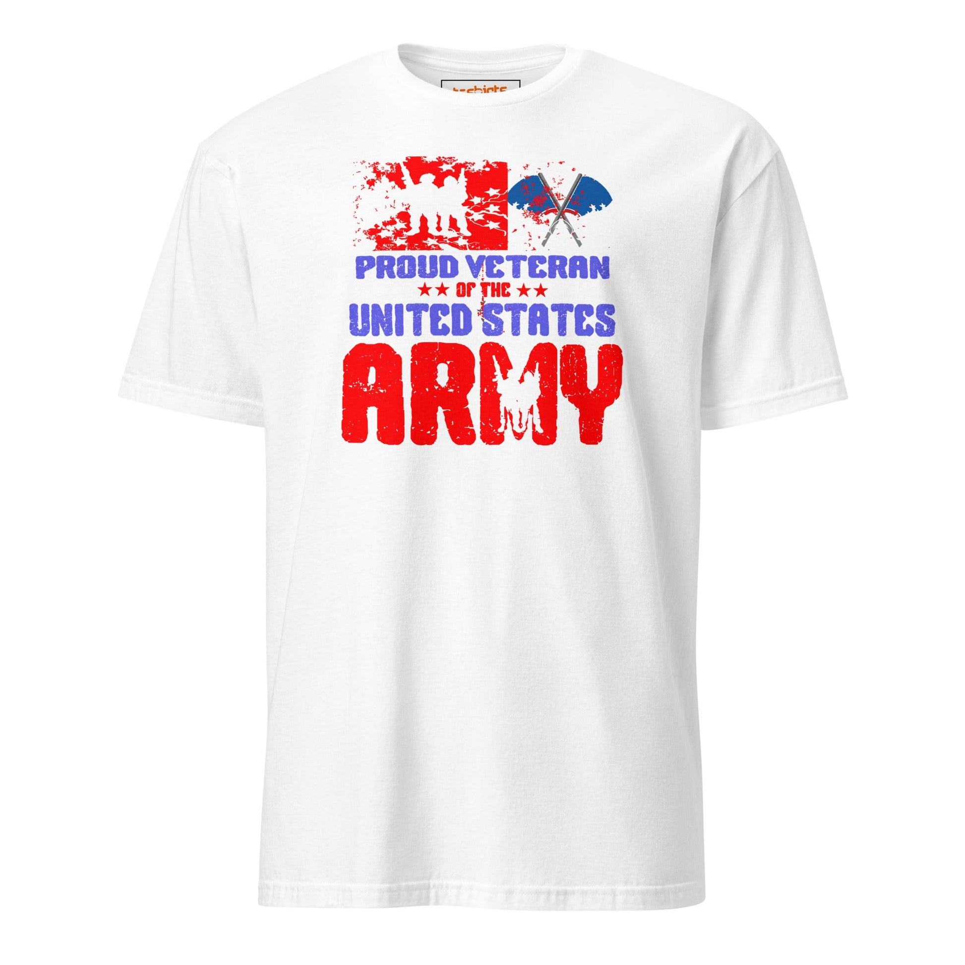 Proud Veteran T-Shirt | Military US Army T-Shirt - White - T-Shirts Online