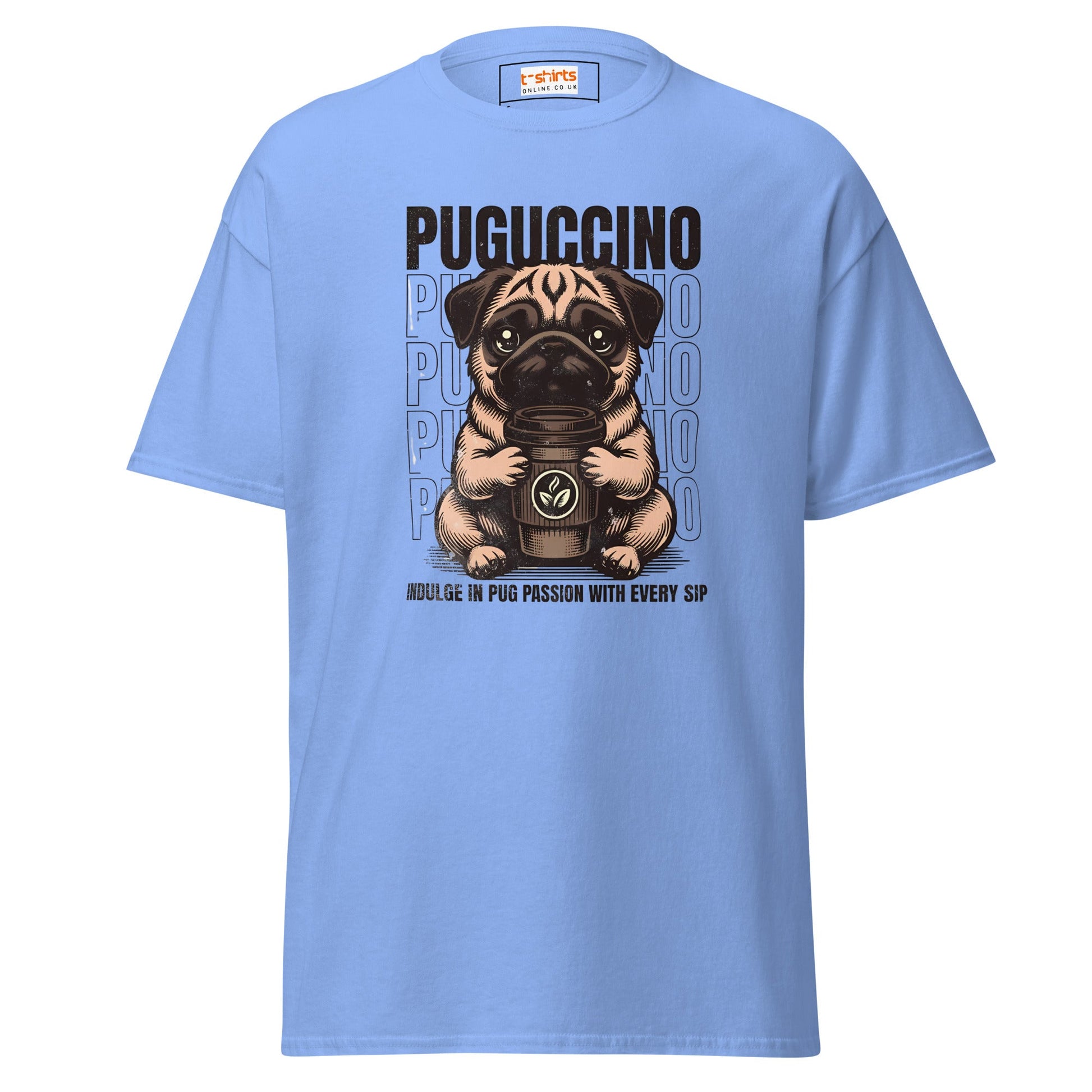 Puguccino | Dog T-Shirt - Carolina Blue - T-Shirts Online