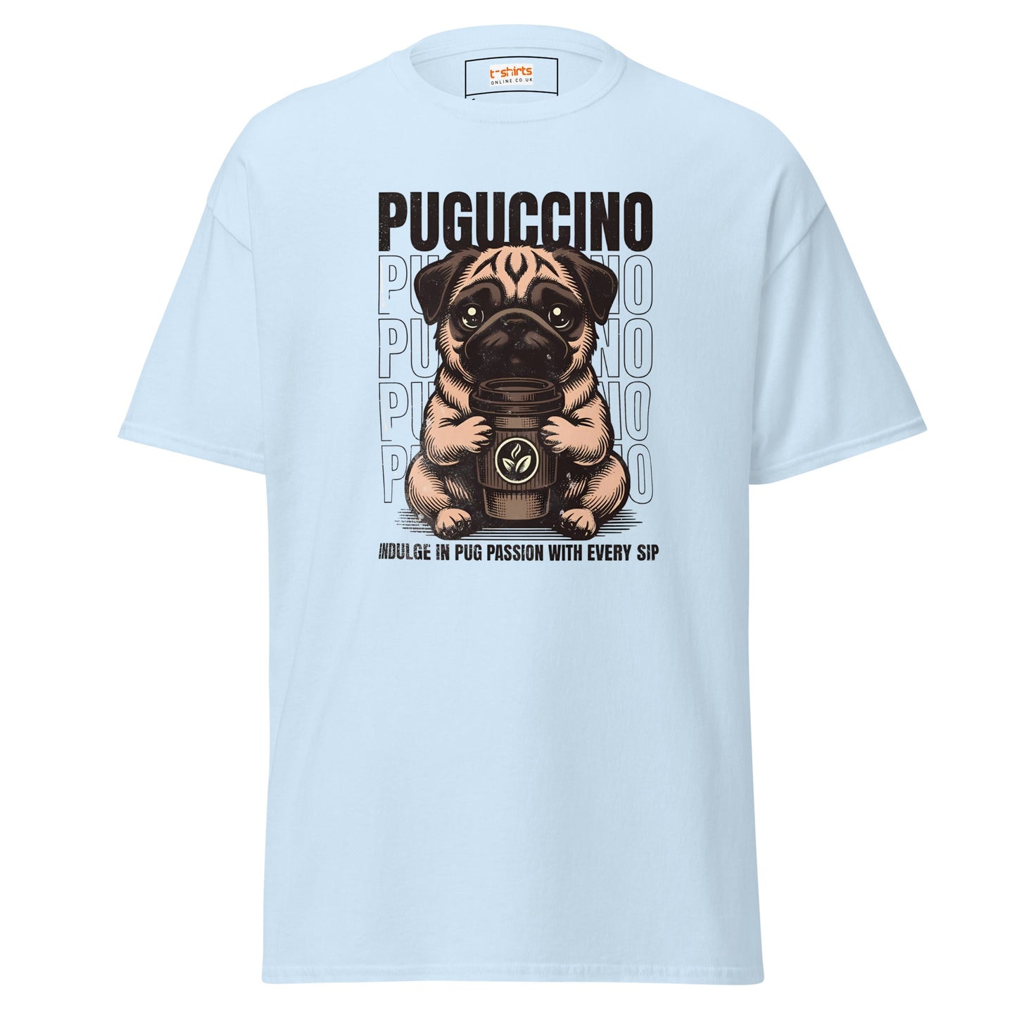 Puguccino | Dog T-Shirt - Light Blue - T-Shirts Online