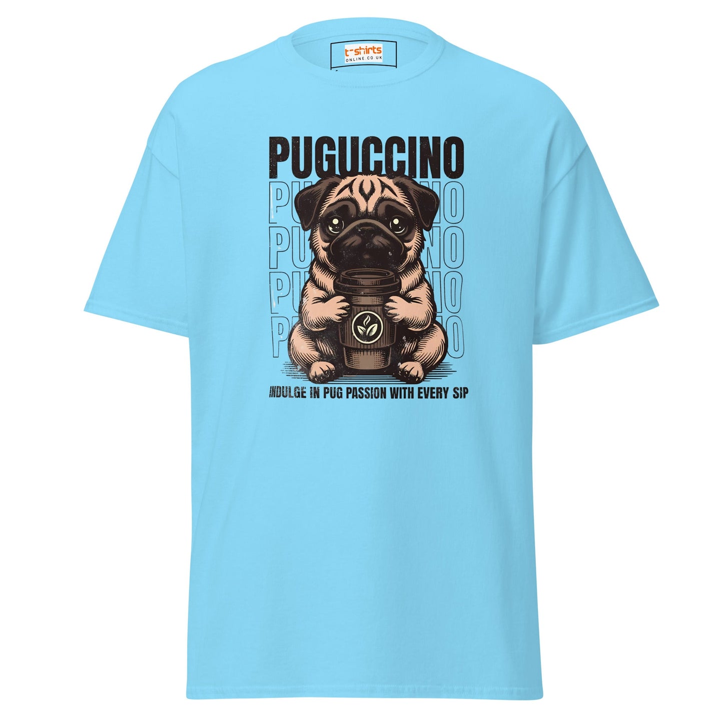 Puguccino | Dog T-Shirt - Sky - T-Shirts Online