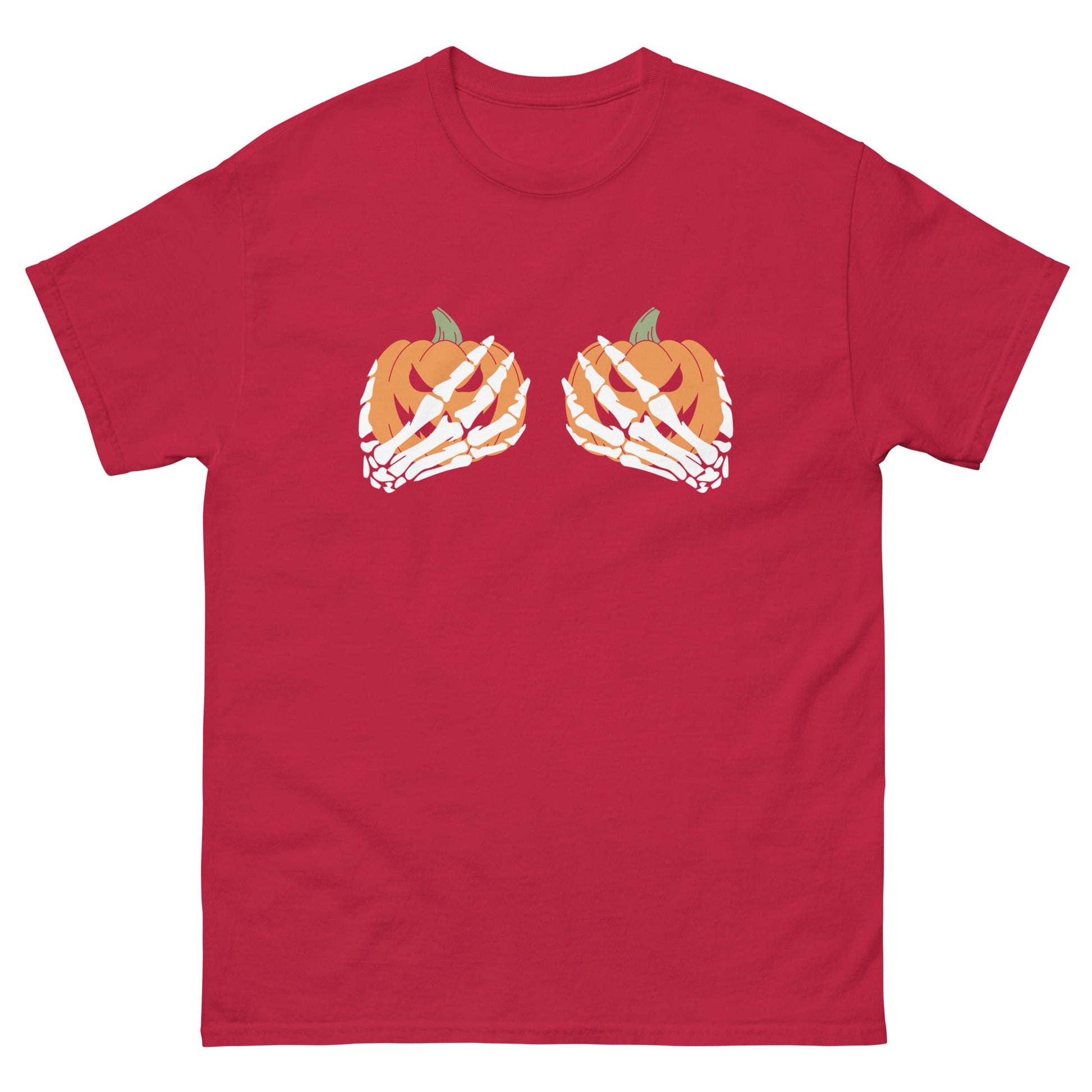 Pumpkin Boobs | Halloween T-Shirt - Cardinal - T-Shirts Online