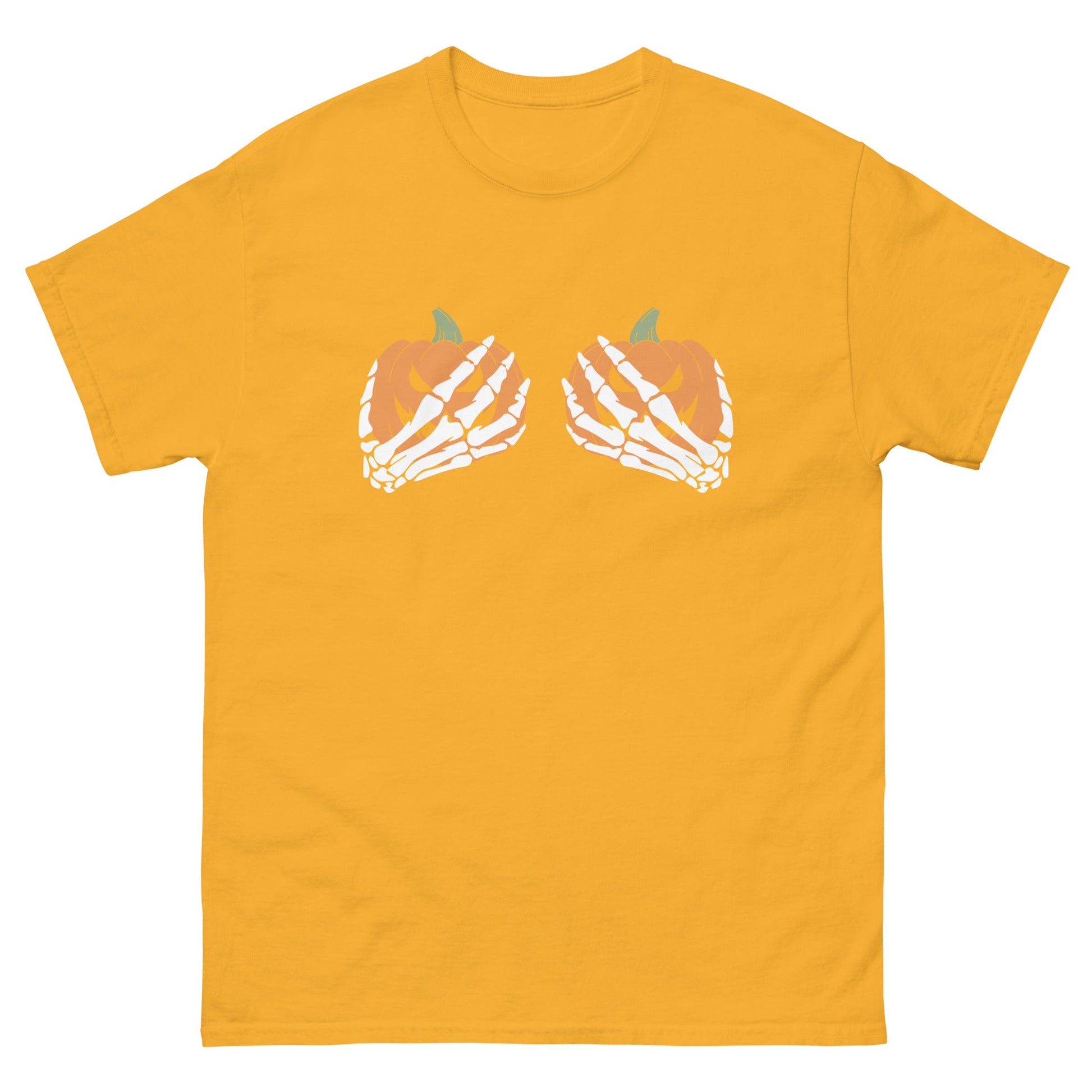 Pumpkin Boobs | Halloween T-Shirt - Gold - T-Shirts Online