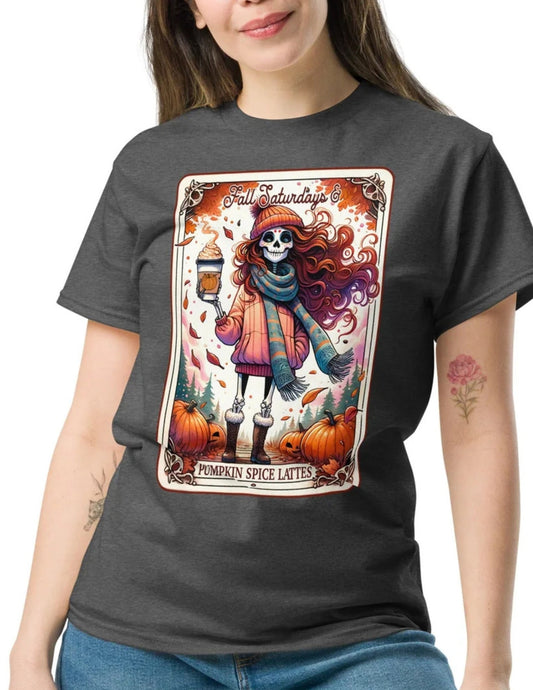Pumpkin Spice Lattes Tarot | Tarot Card T-Shirt - Black - T-Shirts Online