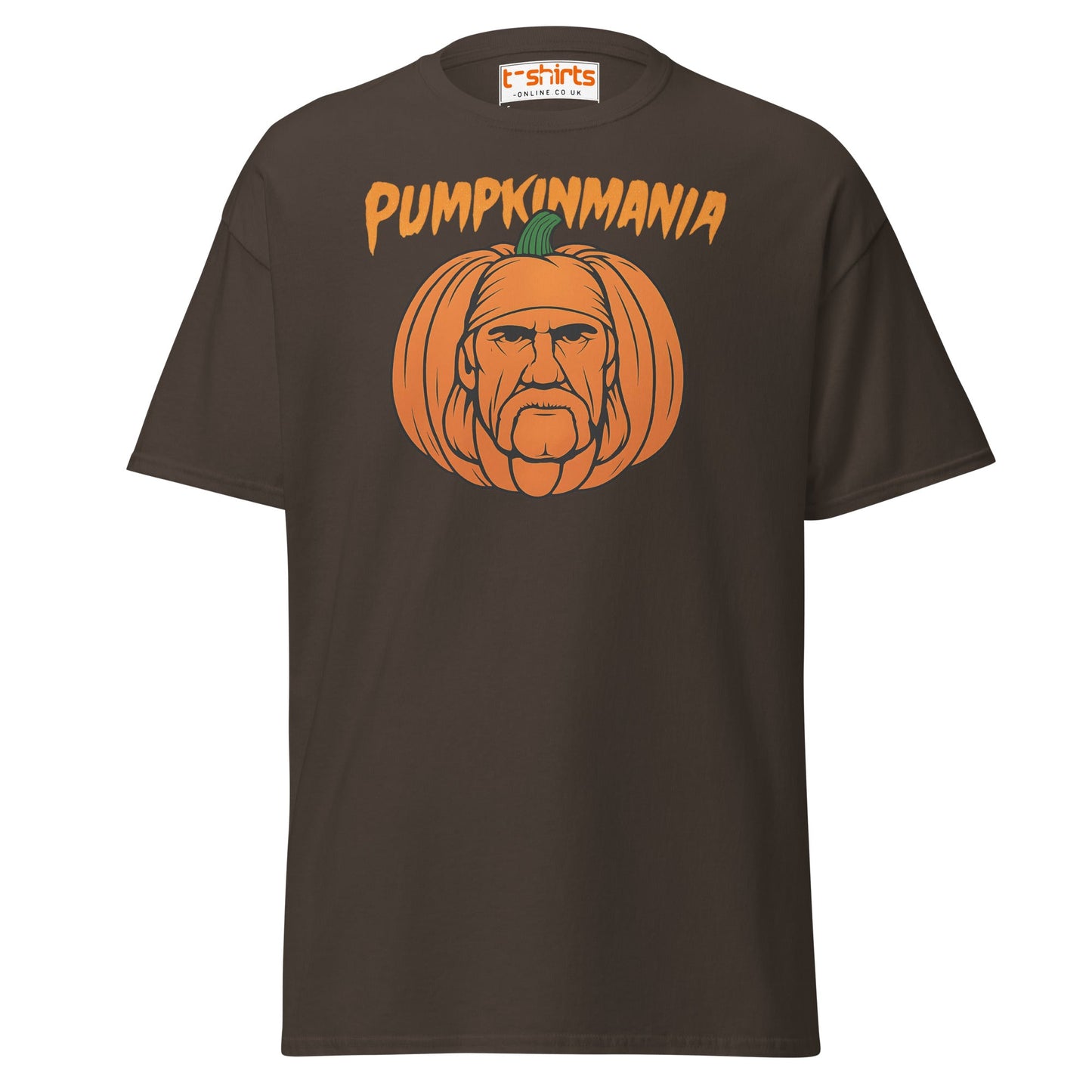 Pumpkinmania Halloween Wrestling T-Shirt - Dark Chocolate - T-Shirts Online