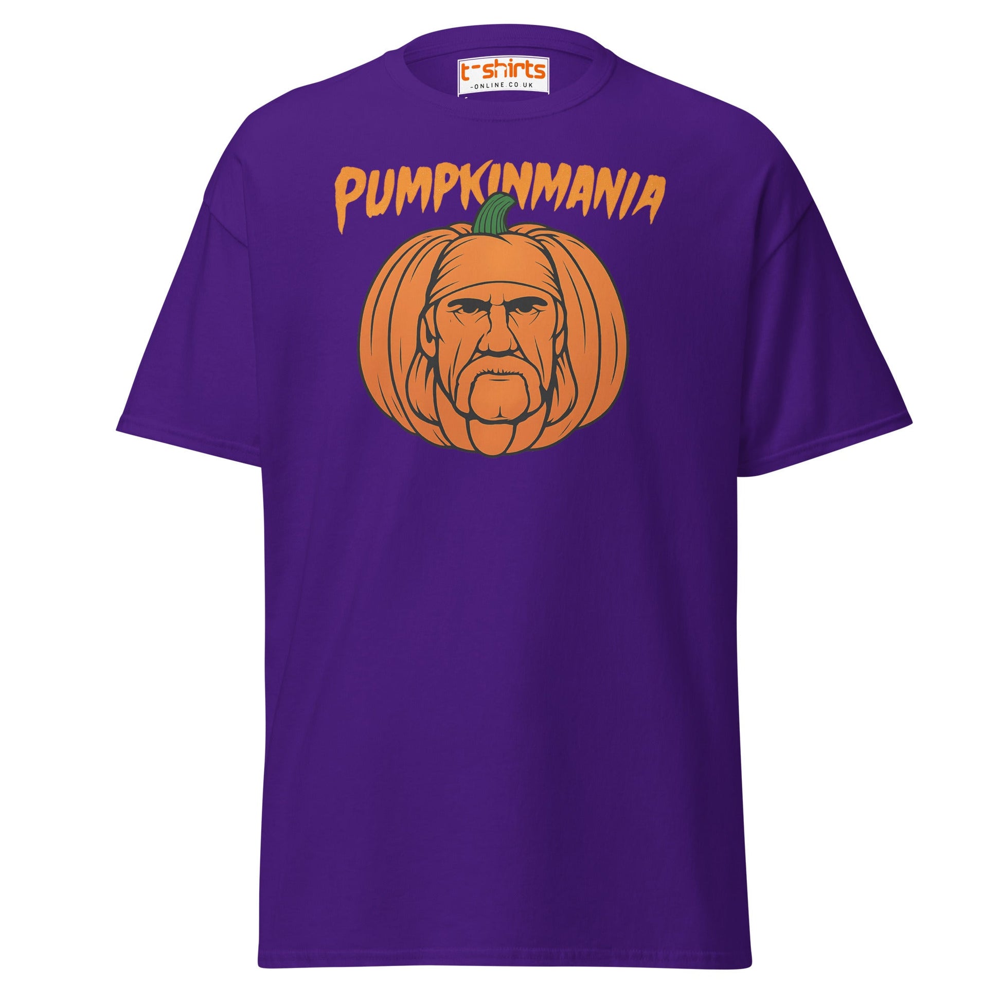 Pumpkinmania Halloween Wrestling T-Shirt - Purple - T-Shirts Online