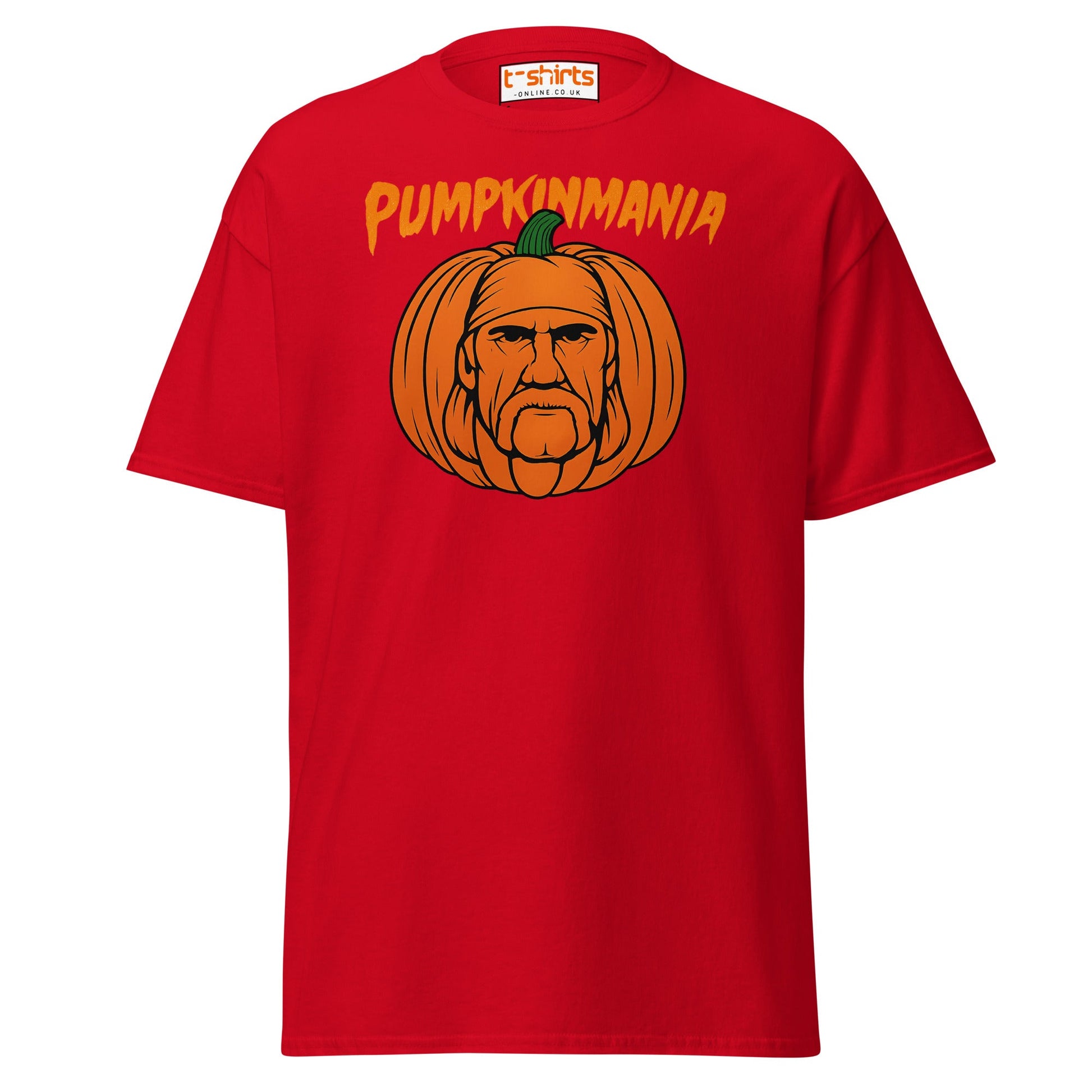 Pumpkinmania Halloween Wrestling T-Shirt - Red - T-Shirts Online