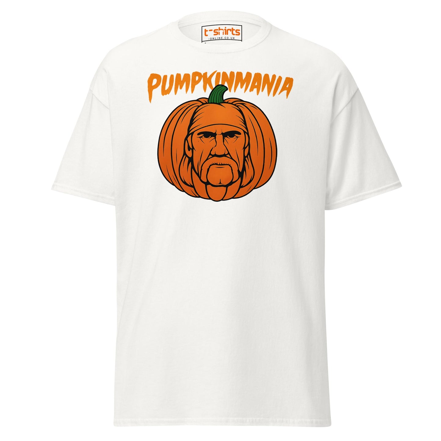 Pumpkinmania Halloween Wrestling T-Shirt - White - T-Shirts Online