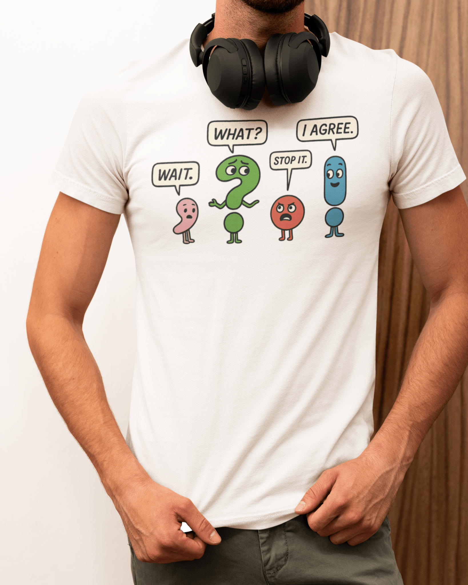 Punctuation Party T-Shirt – Funny Grammar Humor Tee - Black - T-Shirts Online