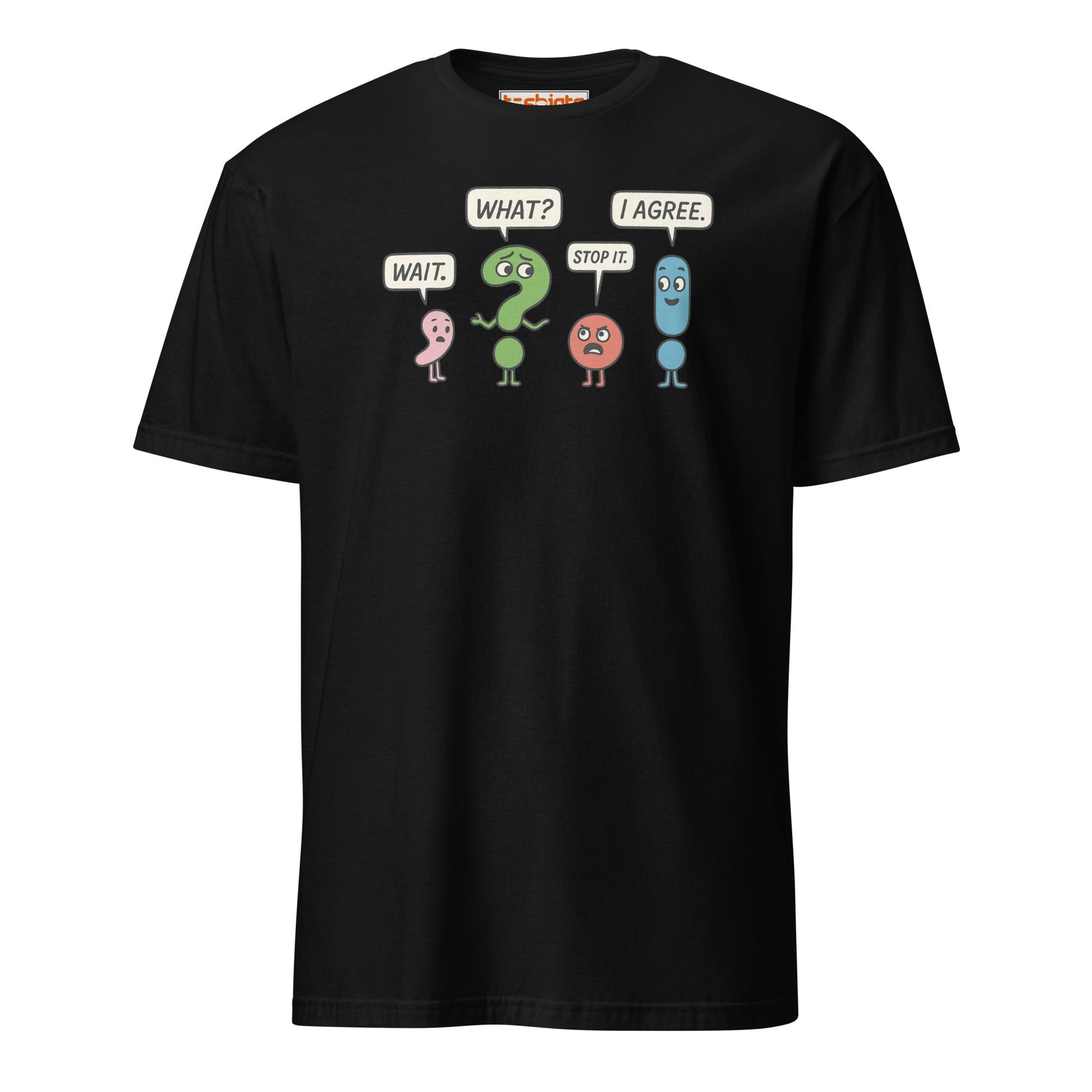 Punctuation Party T-Shirt – Funny Grammar Humor Tee - Black - T-Shirts Online