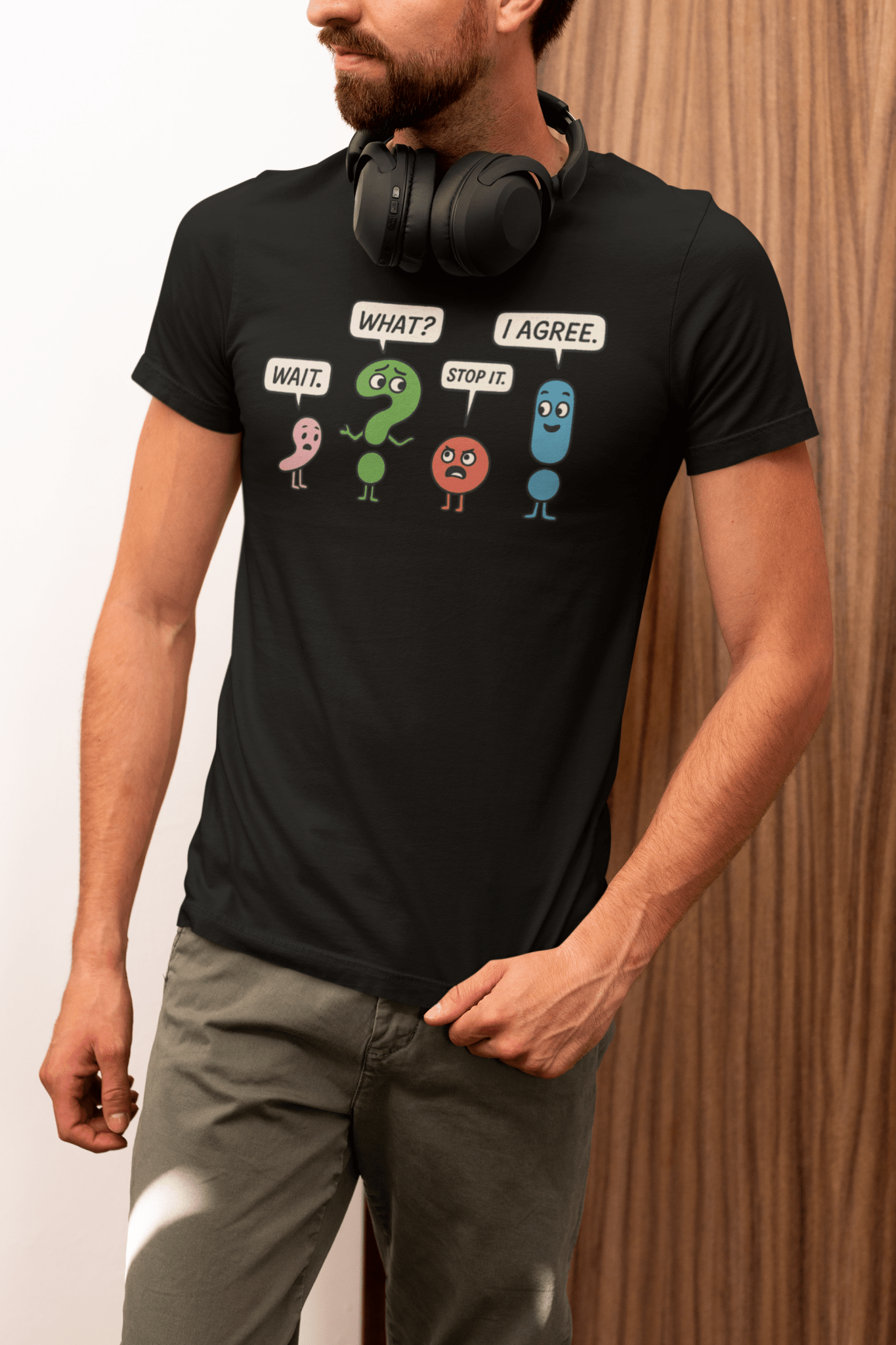 Punctuation Party T-Shirt – Funny Grammar Humor Tee - Navy - T-Shirts Online