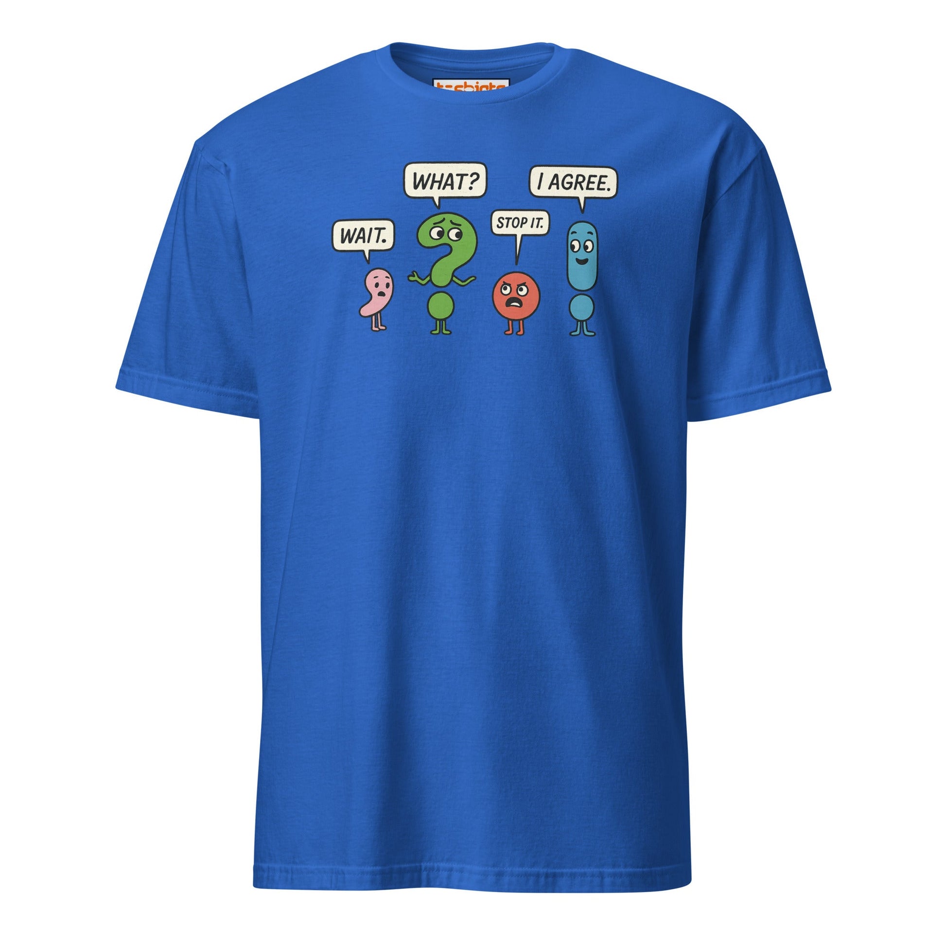 Punctuation Party T-Shirt - Royal - T-Shirts Online