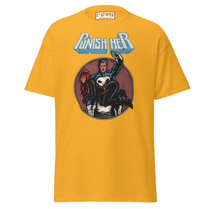 Punish Her T-Shirt – Retro Comic Parody Tee - Gold - T-Shirts Online