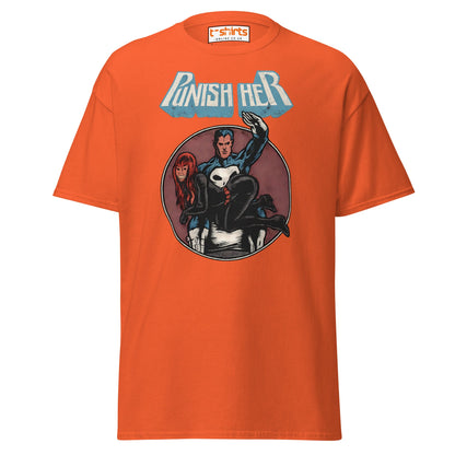 Punish Her T-Shirt – Retro Comic Parody Tee - Orange - T-Shirts Online