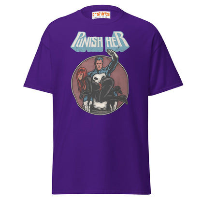 Punish Her T-Shirt – Retro Comic Parody Tee - Purple - T-Shirts Online