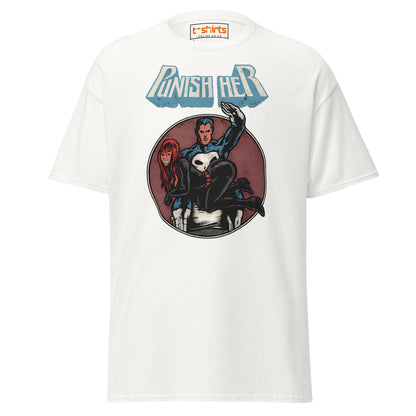 Punish Her T-Shirt – Retro Comic Parody Tee - White - T-Shirts Online