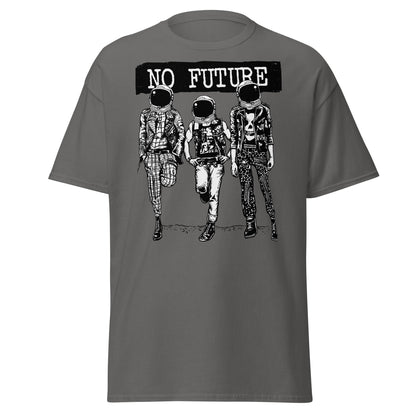 Punk Astronaut 'No Future' T-Shirt - Charcoal - T-Shirts Online