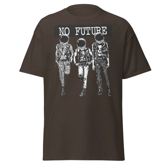 Punk Astronaut 'No Future' T-Shirt - Dark Chocolate - T-Shirts Online