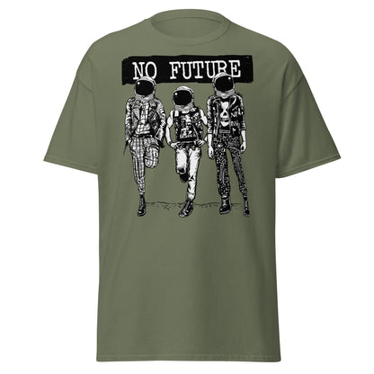 Punk Astronaut 'No Future' T-Shirt - Military Green - T-Shirts Online