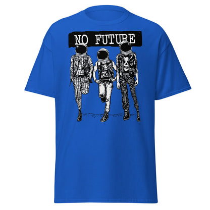 Punk Astronaut 'No Future' T-Shirt - Royal - T-Shirts Online