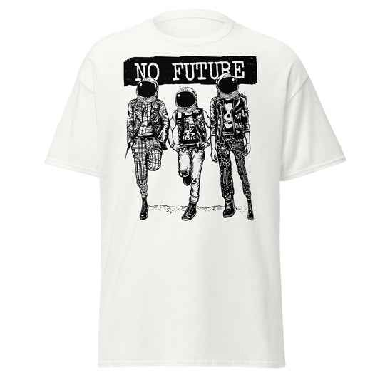 Punk Astronaut 'No Future' T-Shirt - White - T-Shirts Online