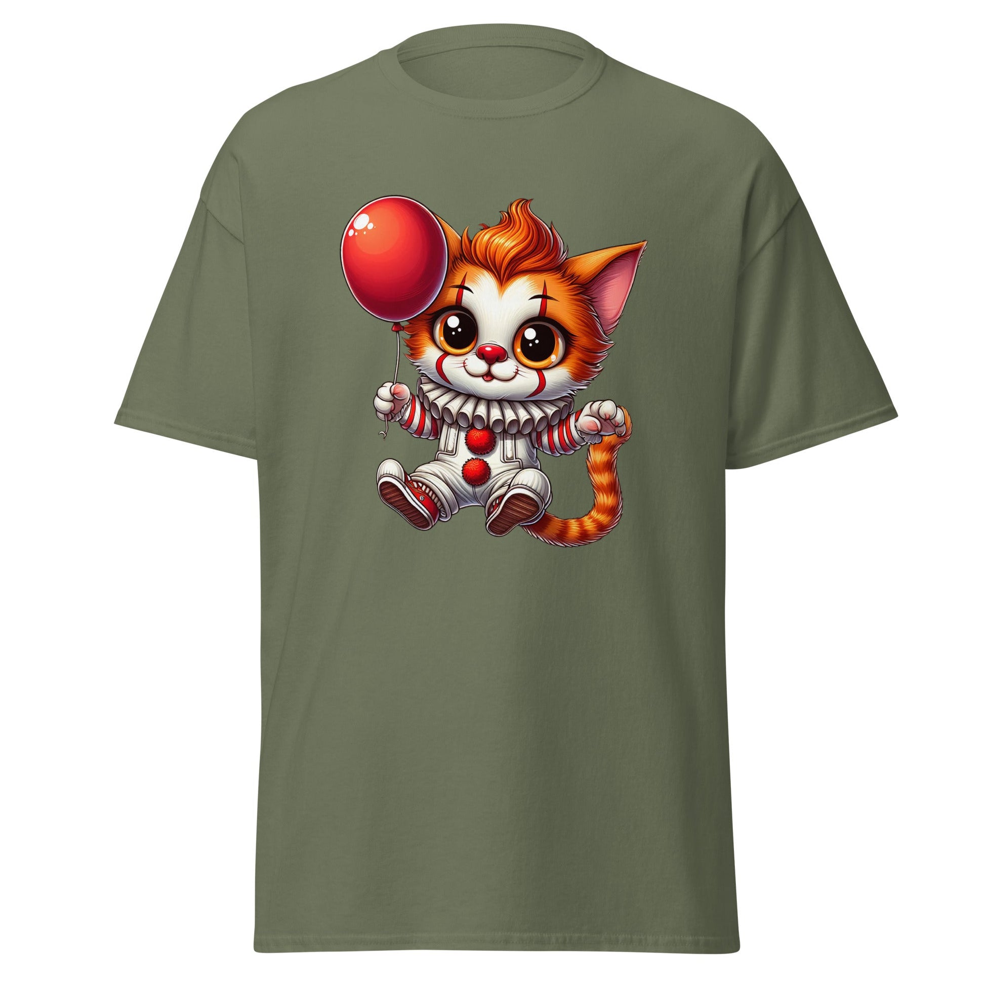 Purrywise | Cat T-Shirt - Military Green - T-Shirts Online