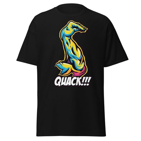 Quack Muscle Graphic Tee – Funny Optical Illusion Shirt - Black - T-Shirts Online