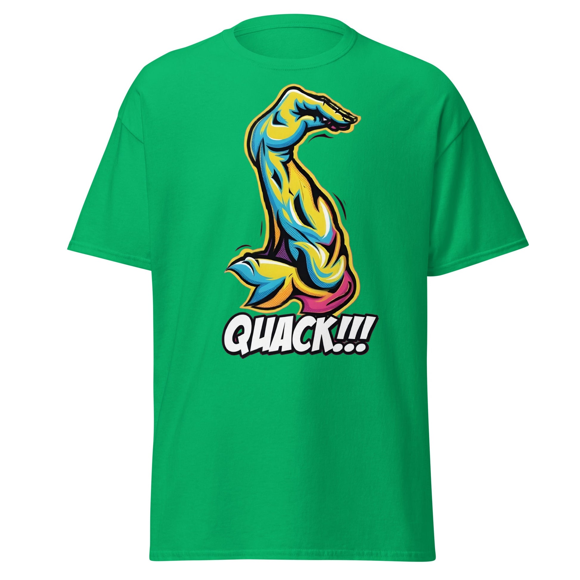 Quack Muscle Graphic Tee – Funny Optical Illusion Shirt - Irish Green - T-Shirts Online