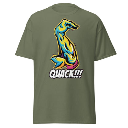Quack Muscle Graphic Tee – Funny Optical Illusion Shirt - Military Green - T-Shirts Online