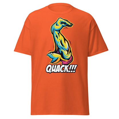 Quack Muscle Graphic Tee – Funny Optical Illusion Shirt - Orange - T-Shirts Online