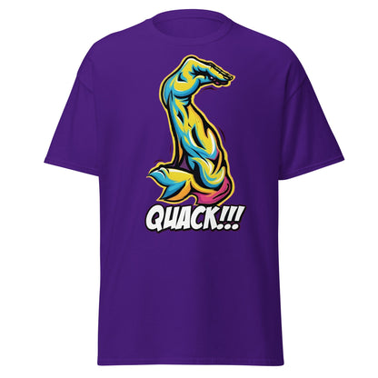 Quack Muscle Graphic Tee – Funny Optical Illusion Shirt - Purple - T-Shirts Online