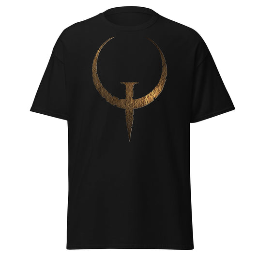 Quake Retro Logo T-Shirt - 90s FPS Gaming Tee - Black - T-Shirts Online