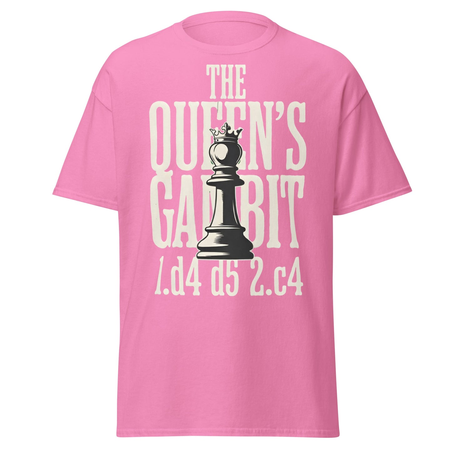 Queen's Gambit Chess T-Shirt - 1.d4 d5 2.c4 Opening Tee - Azalea - T-Shirts Online