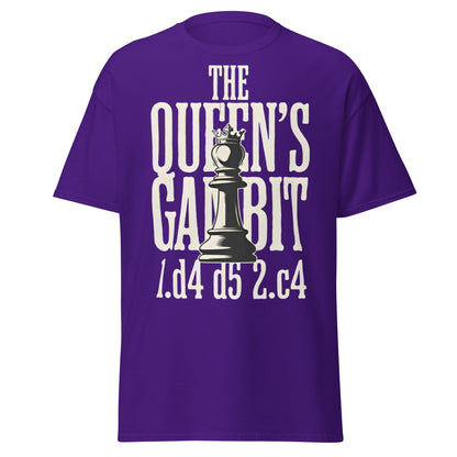 Queen's Gambit Chess T-Shirt - 1.d4 d5 2.c4 Opening Tee - Purple - T-Shirts Online