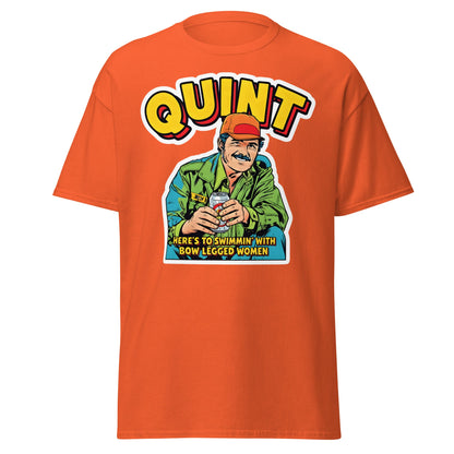 Quint T-Shirt - Here's to Swimmin' with Bow Legged Women - Orange - T-Shirts Online