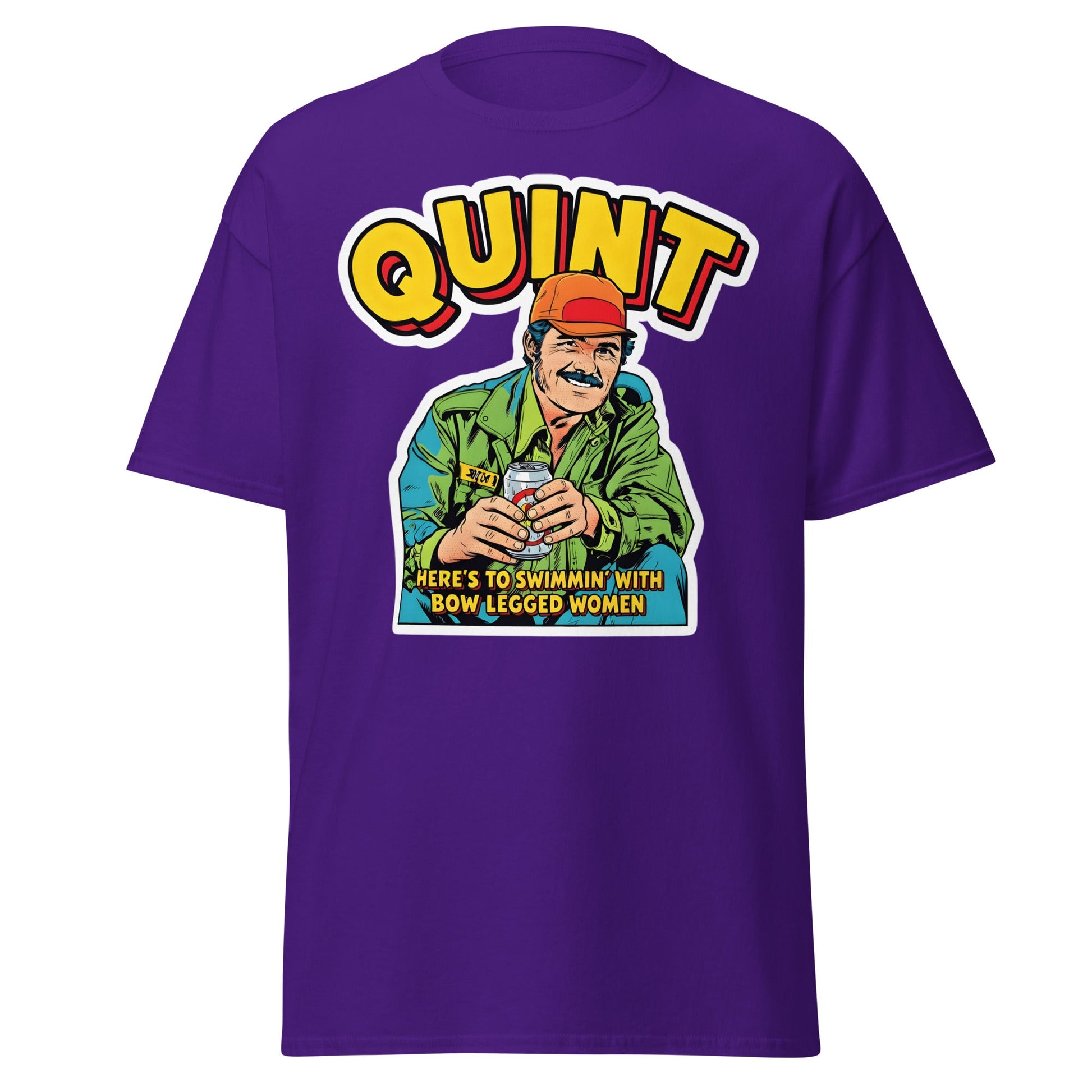 Quint T-Shirt - Here's to Swimmin' with Bow Legged Women - Purple - T-Shirts Online