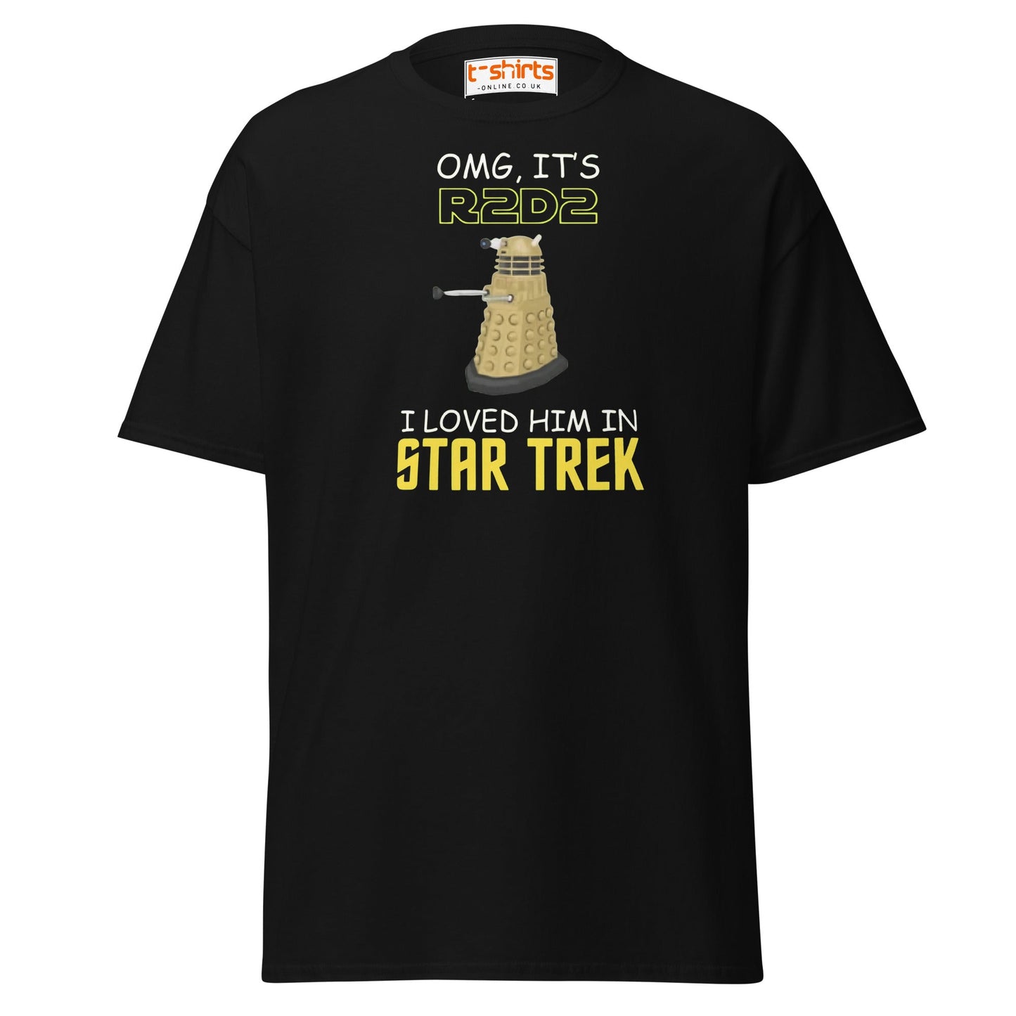 R2D2 Star Trek Parody T-Shirt – Funny Sci - Fi Tee - Black - T-Shirts Online