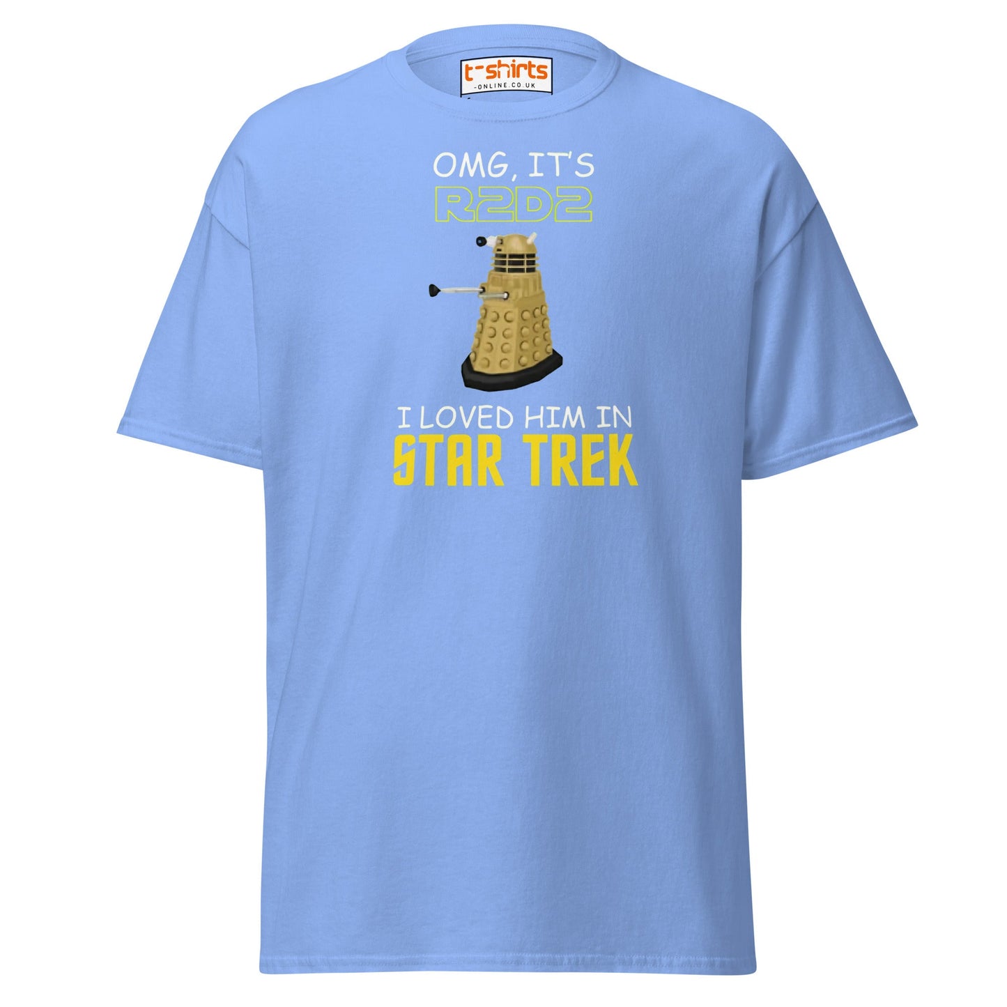 R2D2 Star Trek Parody T-Shirt – Funny Sci - Fi Tee - Carolina Blue - T-Shirts Online